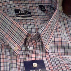 TALL SHIRT IZOD STRIPED 18 1/2 SIZE FATHERS DAY